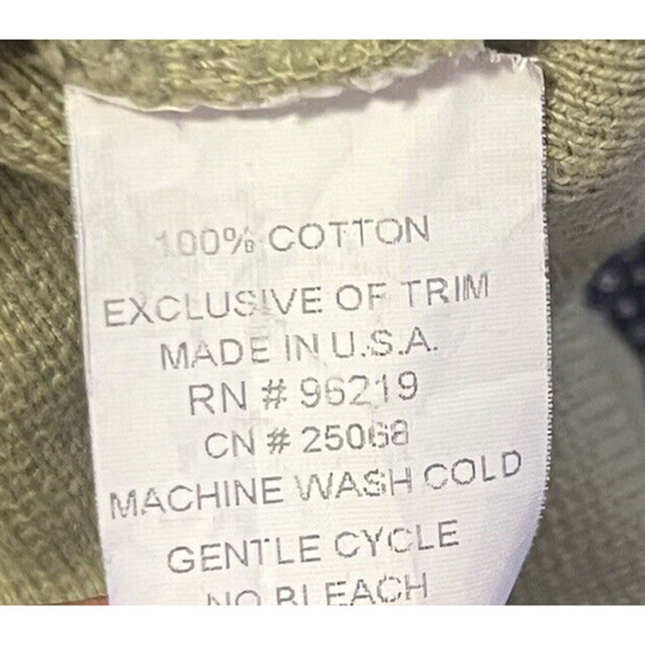 Willow Women’s Vintage Sweater Ruffle Trims Pearlescent Buttons Green Size: L - Picture 6 of 7